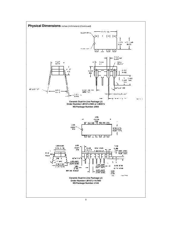 LM107 Datasheet PDF (195 KB) National Semiconductor | Pobierz z Elenota.pl