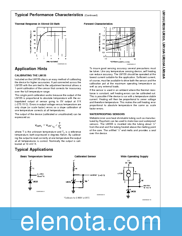 LM135/LM235/LM335 Datasheet PDF (291 KB) National Semiconductor ...
