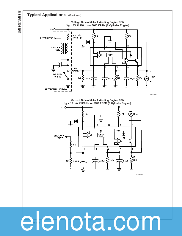 LM2907 Datasheet PDF (712 KB) National Semiconductor | Pobierz z Elenota.pl