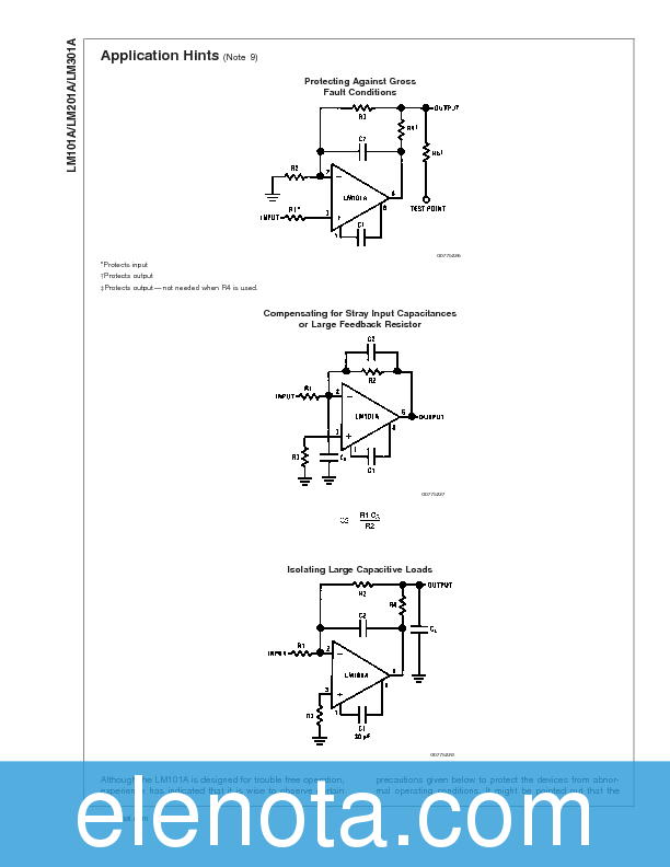 LM301A Datasheet PDF (613 KB) National Semiconductor | Pobierz z Elenota.pl