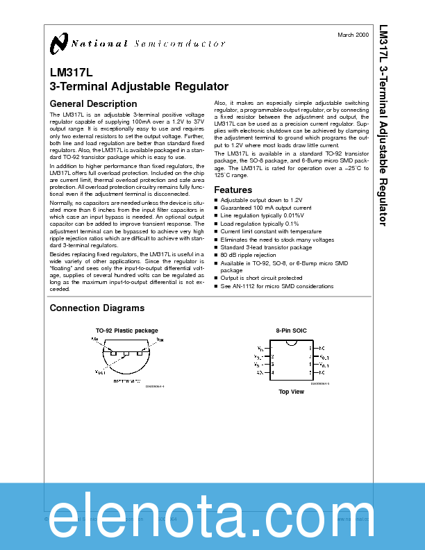 LM317LZ Datasheet PDF (445 KB) National Semiconductor | Pobierz z ...