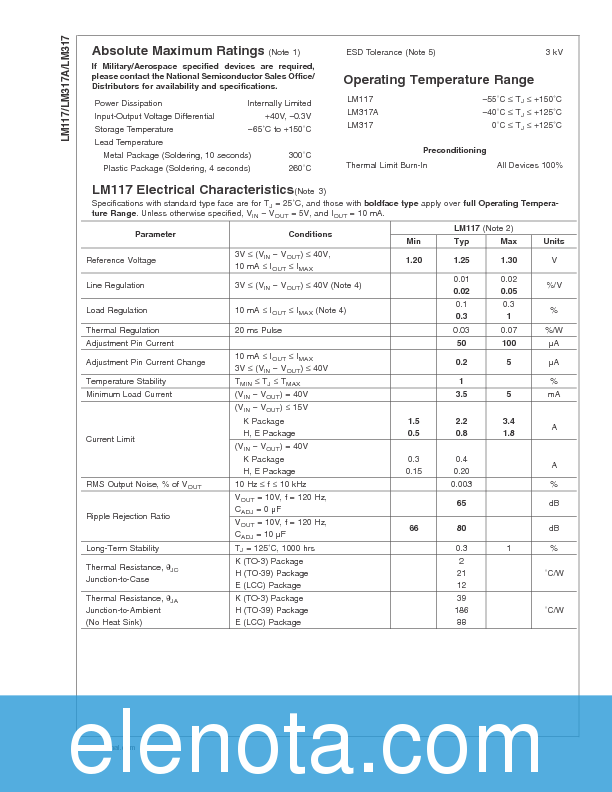 LM317T Datasheet PDF (1.11 MB) National Semiconductor | Pobierz z ...