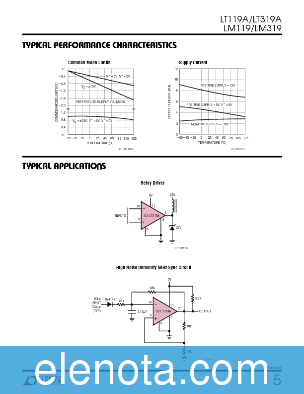 LM319 Datasheet PDF (190 KB) Linear Technology | Pobierz z Elenota.pl