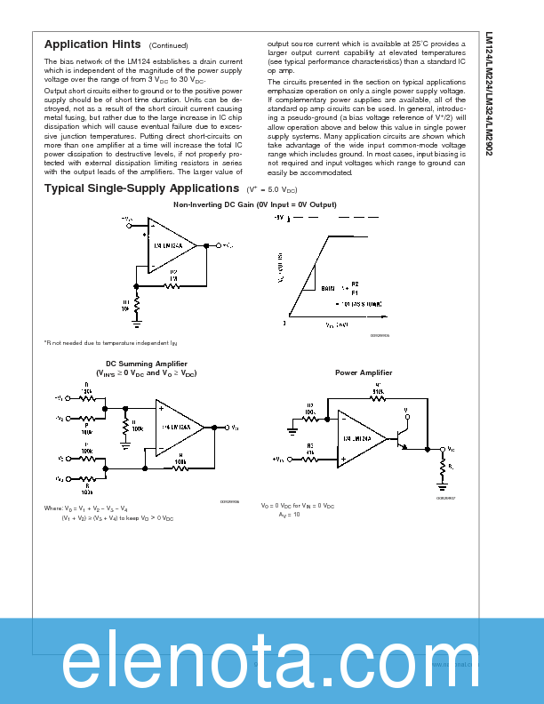 LM324 Datasheet PDF (530 KB) National Semiconductor | Pobierz z Elenota.pl