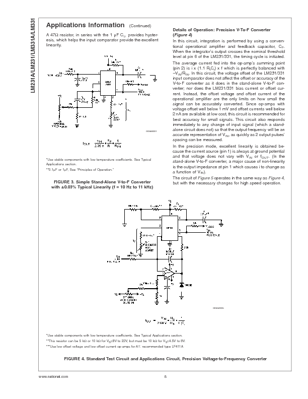 LM331 Datasheet PDF (811 KB) National Semiconductor | Pobierz z Elenota.pl