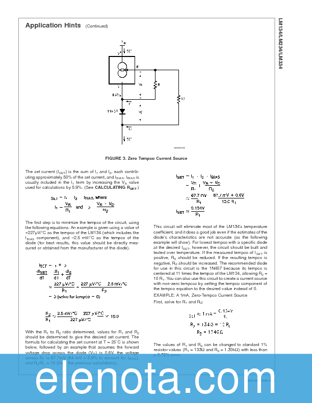 LM334 Datasheet PDF (759 KB) National Semiconductor | Pobierz z Elenota.pl
