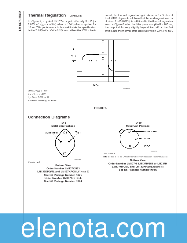 LM337T Datasheet PDF (834 KB) National Semiconductor | Pobierz z Elenota.pl