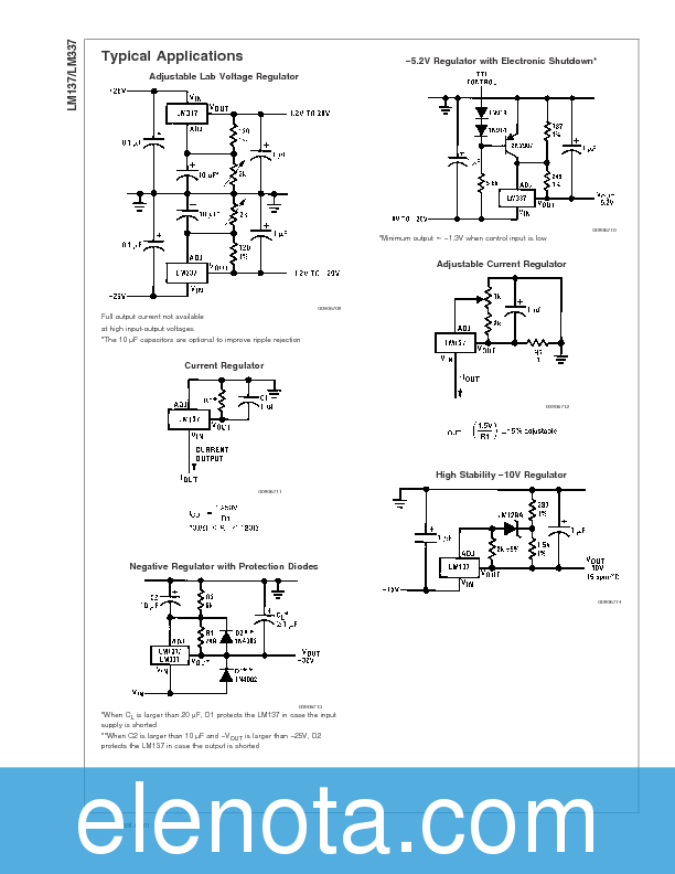 LM337 Datasheet PDF (837 KB) National Semiconductor | Pobierz z Elenota.pl