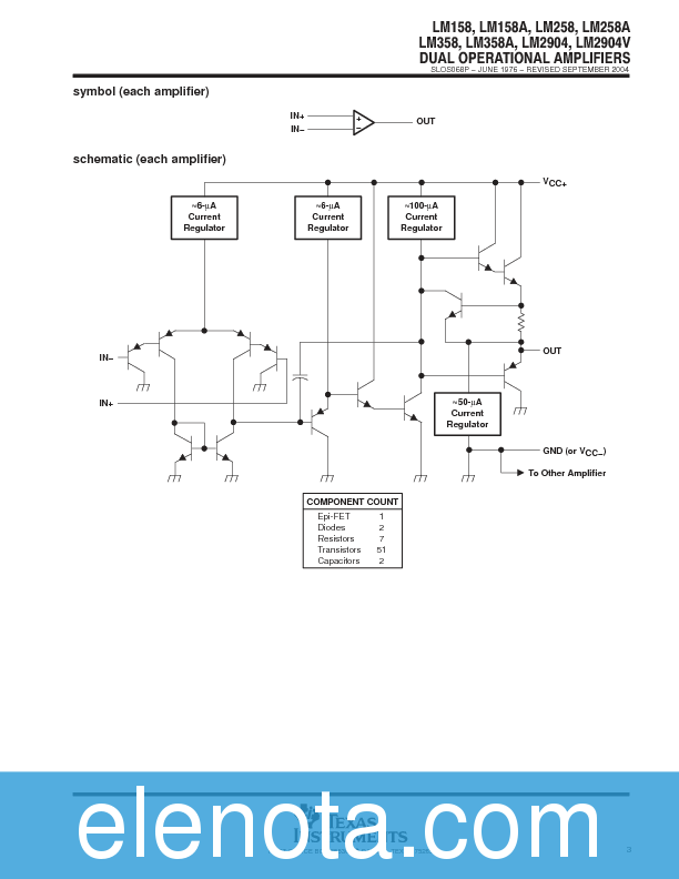 LM358P Datasheet PDF (448 KB) Texas Instruments | Pobierz z Elenota.pl
