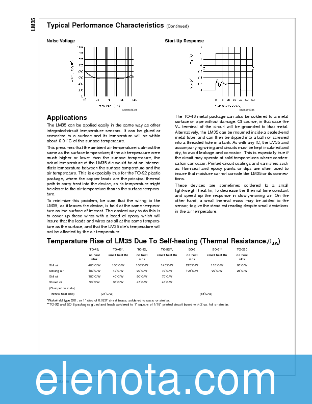 LM35DZ Datasheet PDF (307 KB) National Semiconductor Pobierz z Elenota.pl