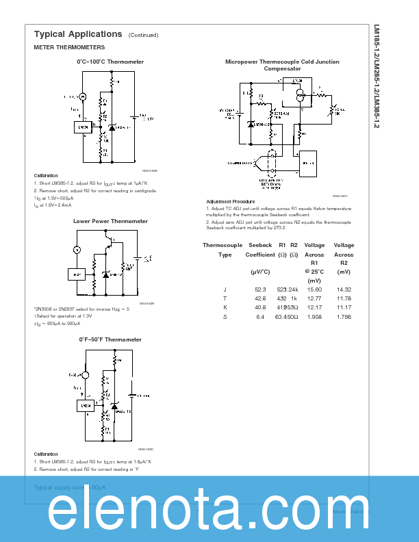 LM385-1.2 Datasheet PDF (712 KB) National Semiconductor | Pobierz z ...