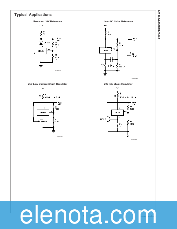 LM385 Datasheet PDF (748 KB) National Semiconductor | Pobierz z Elenota.pl