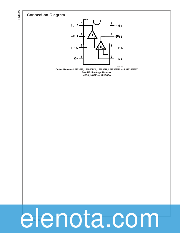 LM833 Datasheet PDF (521 KB) National Semiconductor | Pobierz z Elenota.pl