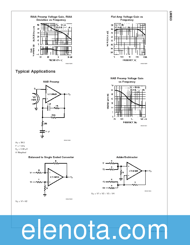 LM833 Datasheet PDF (521 KB) National Semiconductor | Pobierz z Elenota.pl