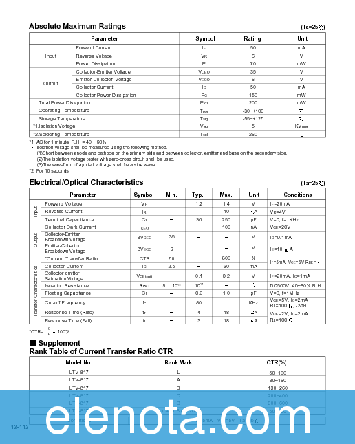 LTV847-V Datasheet PDF (1.22 MB) Shenzhen Tenand Technology | Pobierz z ...
