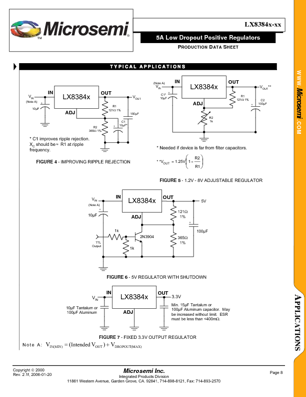 LX8384-00CDD Datasheet PDF (284 KB) Microsemi | Pobierz z Elenota.pl