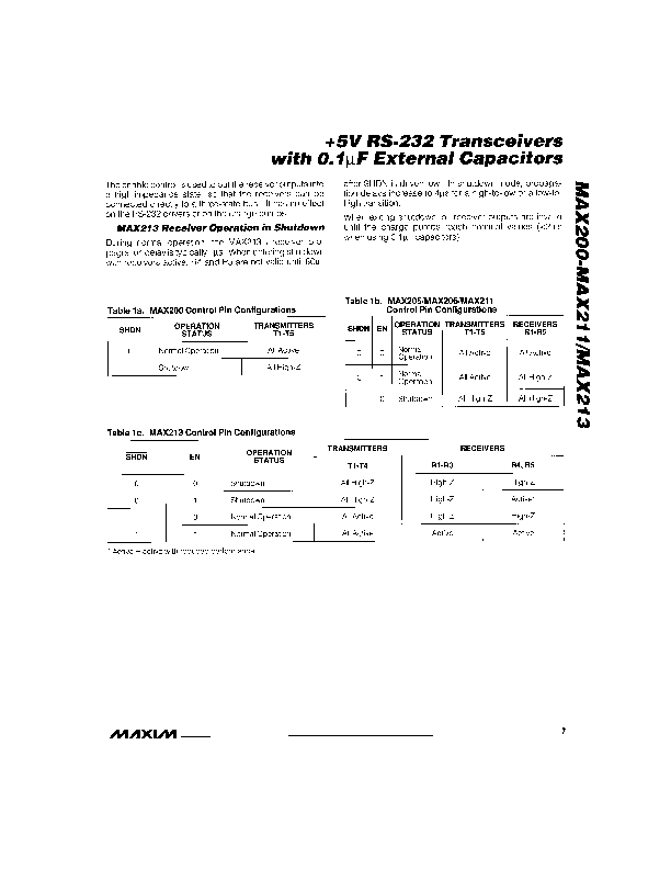 MAX202 Datasheet PDF (580 KB) Maxim | Pobierz z Elenota.pl