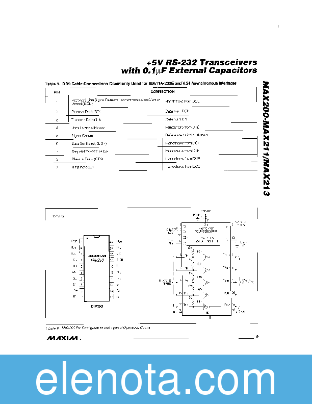 MAX202 Datasheet PDF (580 KB) Maxim | Pobierz z Elenota.pl