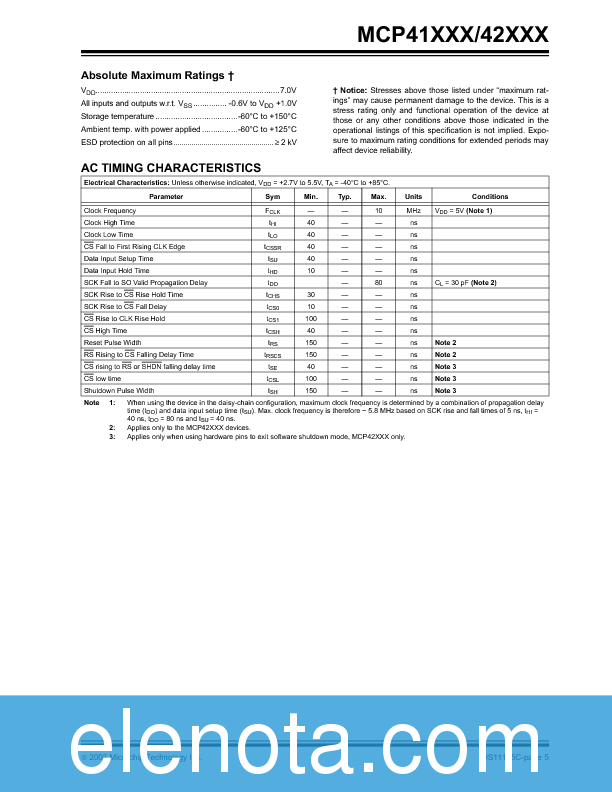 MCP41010 Datasheet PDF (682 KB) Microchip Technology | Pobierz z Elenota.pl