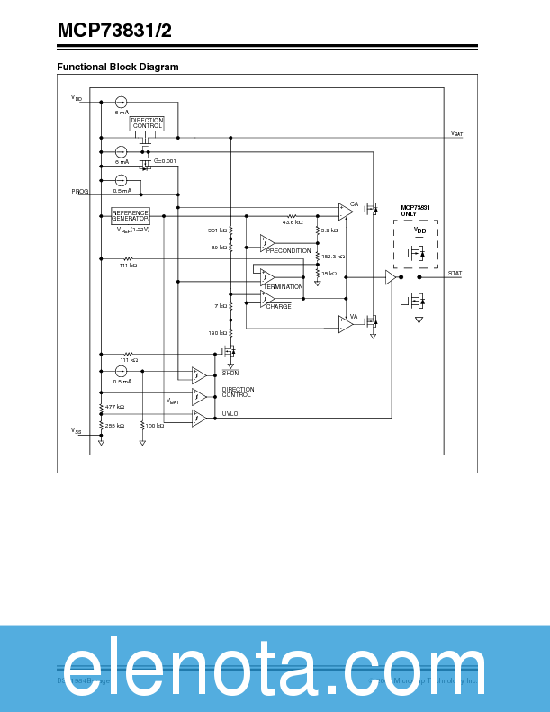 MCP73831 Datasheet PDF (697 KB) Microchip Technology | Pobierz z Elenota.pl