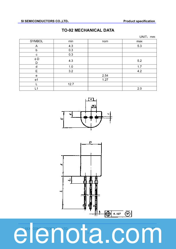 MJE13001 Datasheet PDF (185 KB) SI SEMICONDUCTORS | Pobierz z Elenota.pl