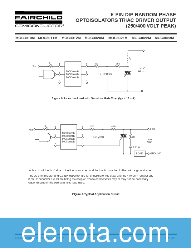 MOC3022M Datasheet PDF (522 KB) Fairchild Pobierz z Elenota.pl