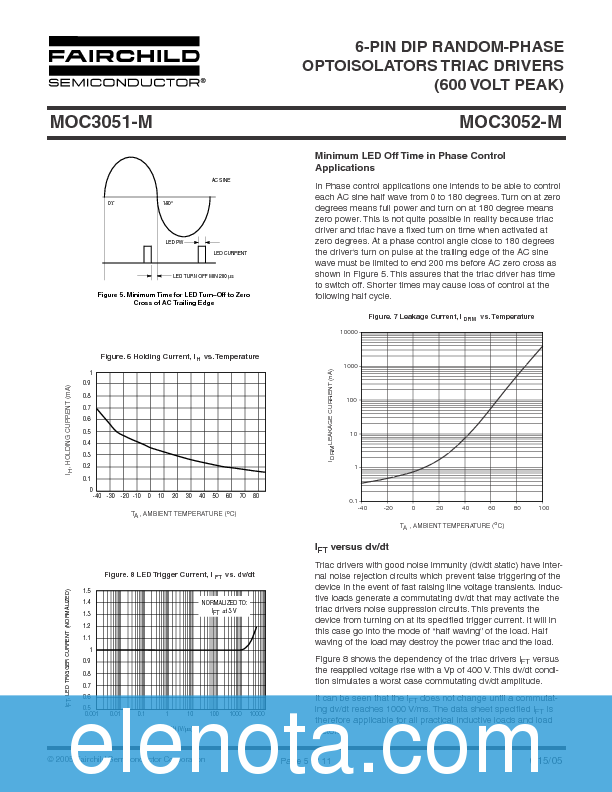 MOC3051-M Datasheet PDF (541 KB) Fairchild | Pobierz z Elenota.pl