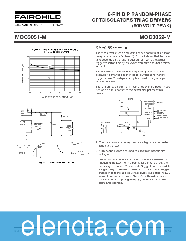 MOC3051-M Datasheet PDF (541 KB) Fairchild | Pobierz z Elenota.pl