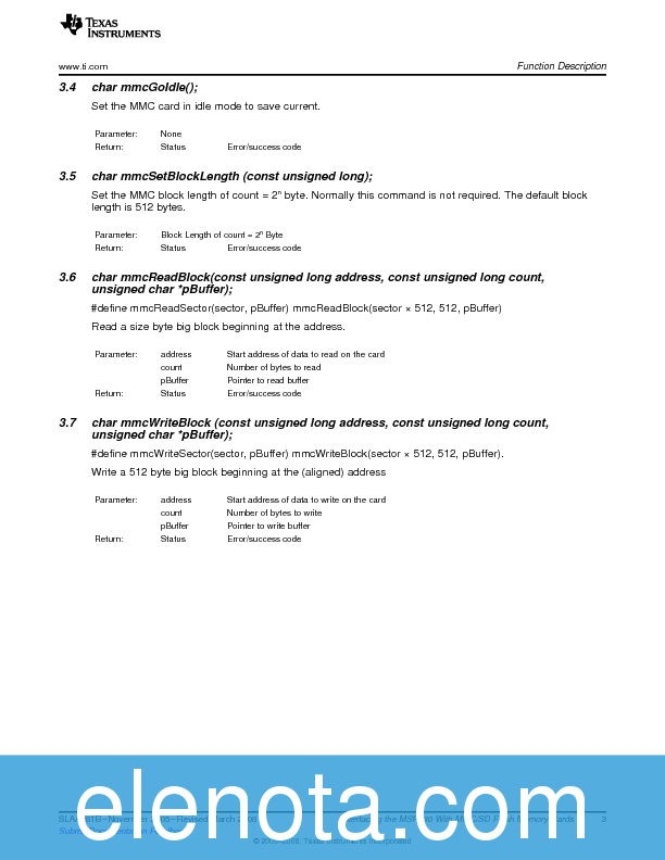 MSP430 Datasheet PDF (46 KB) Texas Instruments | Pobierz z Elenota.pl