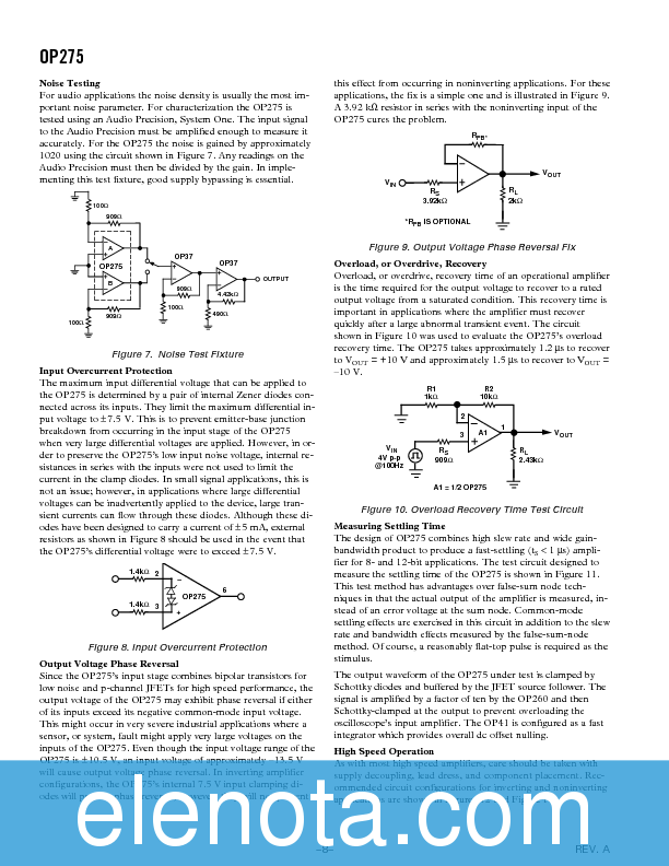 OP275 Datasheet PDF (189 KB) Analog Devices | Pobierz z Elenota.pl