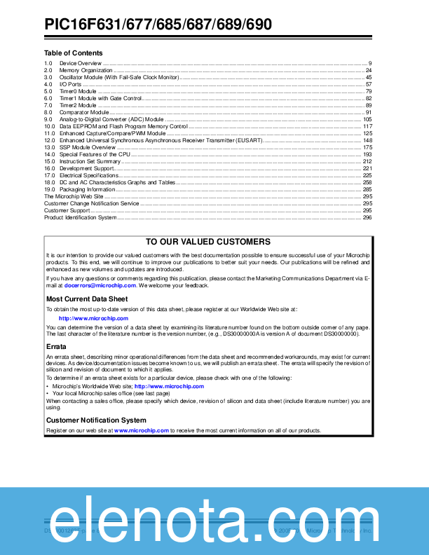 PIC16F690 Datasheet PDF (2.94 MB) Microchip | Pobierz z Elenota.pl