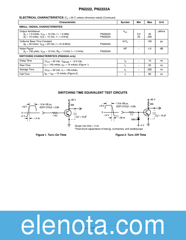 PN2222 Datasheet PDF (202 KB) ON Semiconductor | Pobierz z Elenota.pl