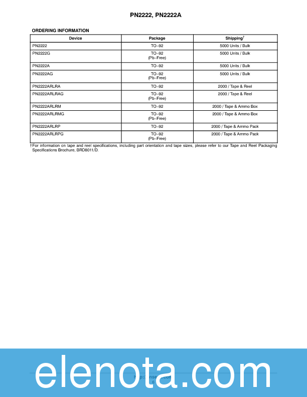 PN2222 Datasheet PDF (202 KB) ON Semiconductor | Pobierz z Elenota.pl