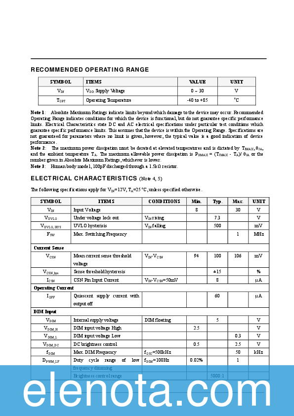 PT4115 Datasheet PDF (803 KB) Noname | Pobierz z Elenota.pl