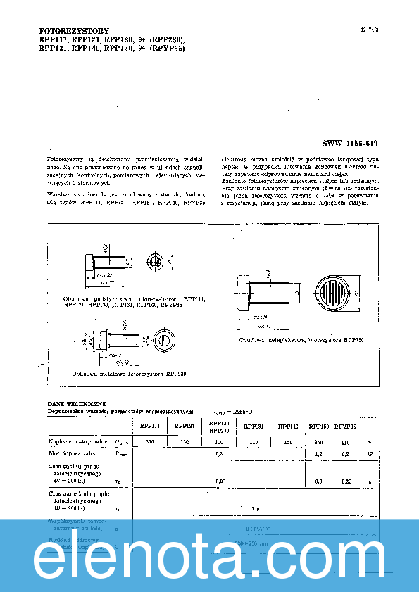 RPP131 Datasheet PDF (253 KB) CEMI | Pobierz z Elenota.pl