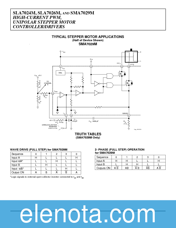 SLA7024M Datasheet PDF (205 KB) Allegro | Pobierz z Elenota.pl