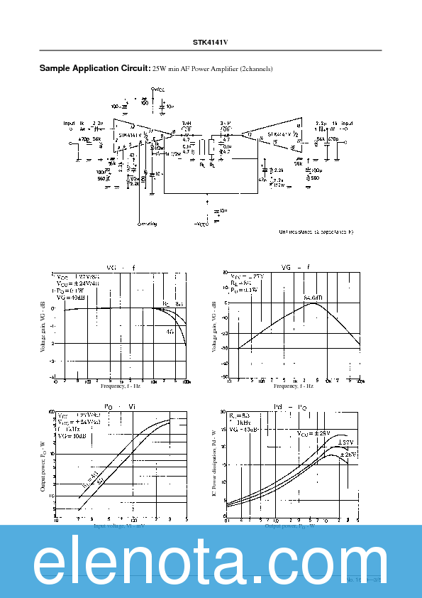 STK4141V Datasheet PDF (375 KB) Sanyo | Pobierz z Elenota.pl