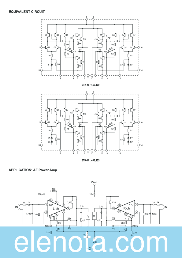 STK457 Datasheet PDF (1.70 MB) Sanyo | Pobierz z Elenota.pl