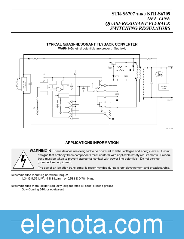 STR-S6708 Datasheet PDF (153 KB) Allegro | Pobierz z Elenota.pl