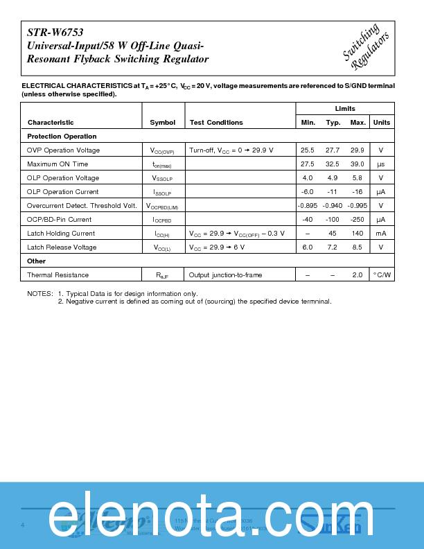 STRW6753 Datasheet PDF (207 KB) Allegro Microsystems | Pobierz z Elenota.pl