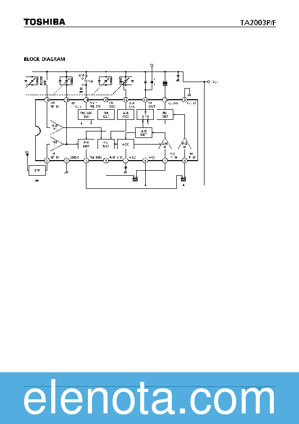 TA2003P Datasheet PDF (317 KB) Toshiba | Pobierz z Elenota.pl