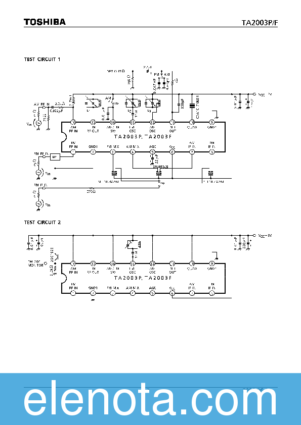 TA2003P Datasheet PDF (317 KB) Toshiba | Pobierz z Elenota.pl