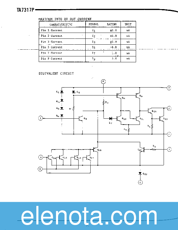 TA7317P Datasheet PDF (177 KB) Toshiba | Pobierz z Elenota.pl