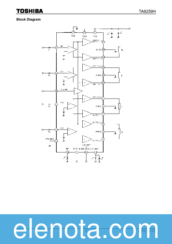 TA8259H Datasheet PDF (368 KB) Toshiba | Pobierz z Elenota.pl