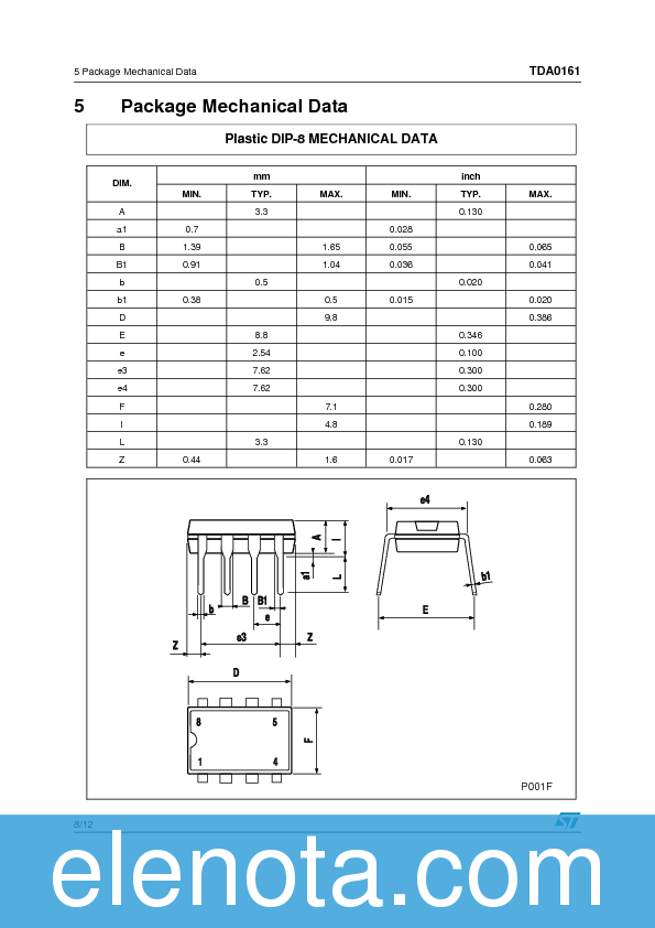 TDA0161 Datasheet PDF (559 KB) STMicroelectronics | Pobierz z Elenota.pl