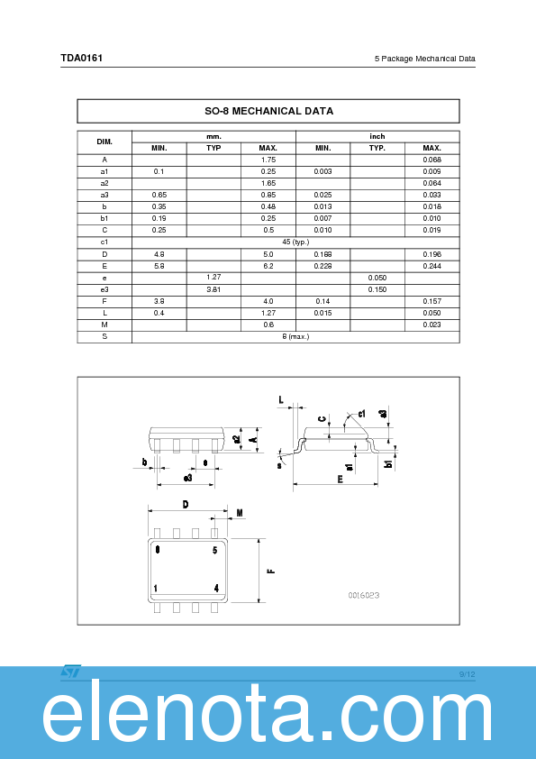 TDA0161 Datasheet PDF (559 KB) STMicroelectronics | Pobierz z Elenota.pl