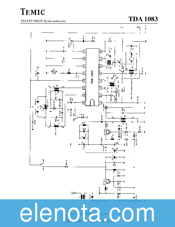 TDA1083 Datasheet PDF (437 KB) Temic | Pobierz z Elenota.pl