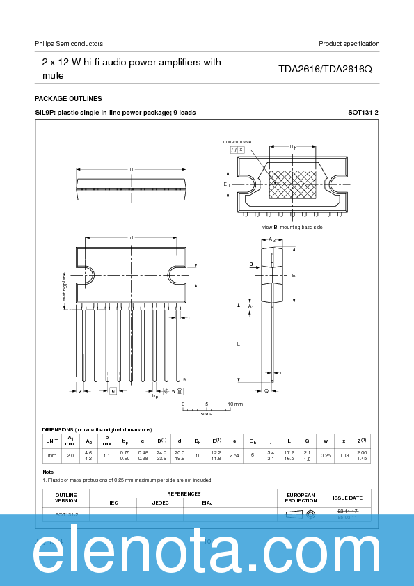 TDA2616 Datasheet PDF (70 KB) Philips | Pobierz z Elenota.pl