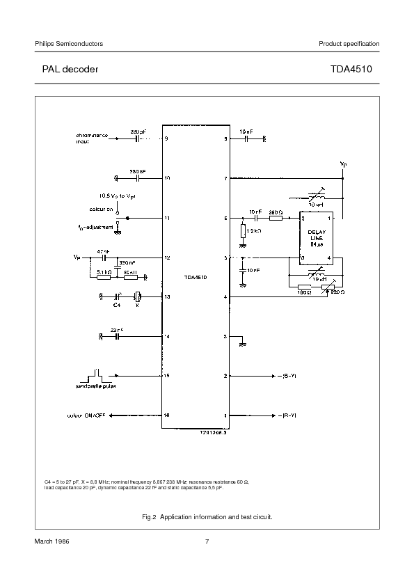 TDA4510 Datasheet PDF (70 KB) Philips | Pobierz z Elenota.pl