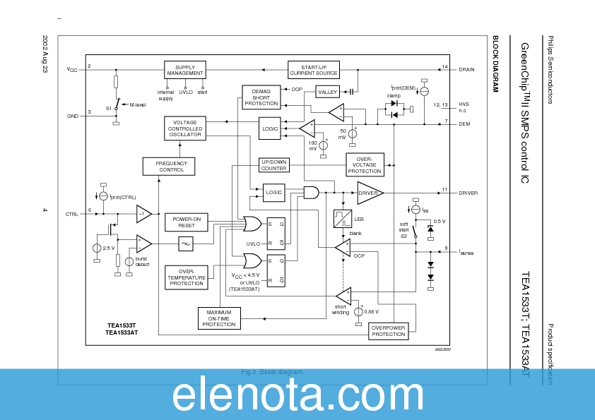 TEA1533AT Datasheet PDF (122 KB) Philips | Pobierz z Elenota.pl